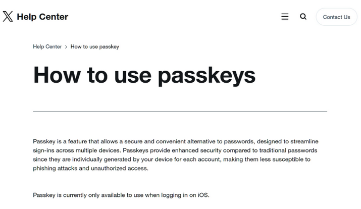 理县苹果维修店铺分享iOS用户如何通过通行密钥(Passkey)登录 